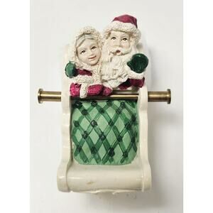 2001 Avon Holiday Christmas Musical Ferris Wheel Mr & Mrs Santa With Pin- PARTS